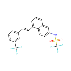 O=S(=O)(Nc1ccc2c(/C=C/c3cccc(C(F)(F)F)c3)cccc2c1)C(F)(F)F ZINC000013560083