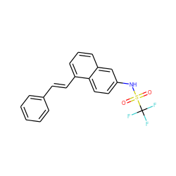 O=S(=O)(Nc1ccc2c(/C=C/c3ccccc3)cccc2c1)C(F)(F)F ZINC000013560081