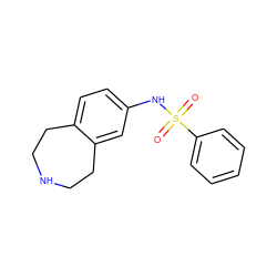 O=S(=O)(Nc1ccc2c(c1)CCNCC2)c1ccccc1 ZINC000003817044