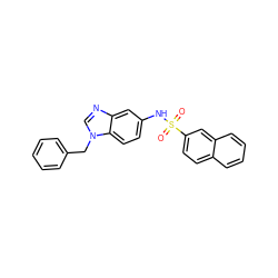 O=S(=O)(Nc1ccc2c(c1)ncn2Cc1ccccc1)c1ccc2ccccc2c1 ZINC000040848459