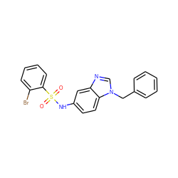 O=S(=O)(Nc1ccc2c(c1)ncn2Cc1ccccc1)c1ccccc1Br ZINC000040873818