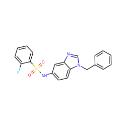 O=S(=O)(Nc1ccc2c(c1)ncn2Cc1ccccc1)c1ccccc1F ZINC000040392807