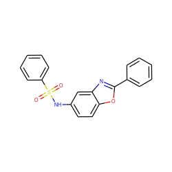 O=S(=O)(Nc1ccc2oc(-c3ccccc3)nc2c1)c1ccccc1 ZINC000002500375