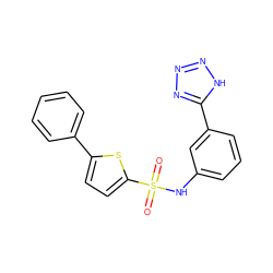 O=S(=O)(Nc1cccc(-c2nnn[nH]2)c1)c1ccc(-c2ccccc2)s1 ZINC000114610238