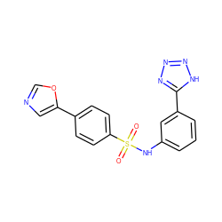 O=S(=O)(Nc1cccc(-c2nnn[nH]2)c1)c1ccc(-c2cnco2)cc1 ZINC000114605263