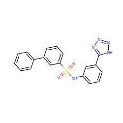 O=S(=O)(Nc1cccc(-c2nnn[nH]2)c1)c1cccc(-c2ccccc2)c1 ZINC000114604242