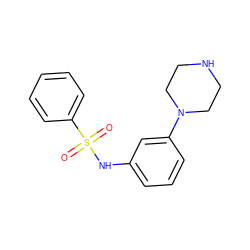 O=S(=O)(Nc1cccc(N2CCNCC2)c1)c1ccccc1 ZINC000036093370