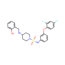 O=S(=O)(Nc1cccc(Oc2ccc(F)cc2F)c1)N1CCC(NCc2ccccc2O)CC1 ZINC000028529942