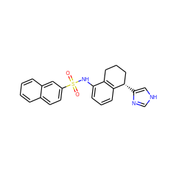 O=S(=O)(Nc1cccc2c1CCC[C@@H]2c1c[nH]cn1)c1ccc2ccccc2c1 ZINC000013580163