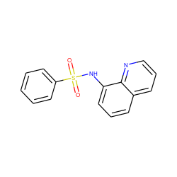 O=S(=O)(Nc1cccc2cccnc12)c1ccccc1 ZINC000000331998