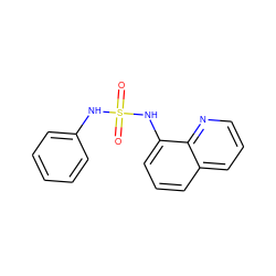O=S(=O)(Nc1ccccc1)Nc1cccc2cccnc12 ZINC000205624052