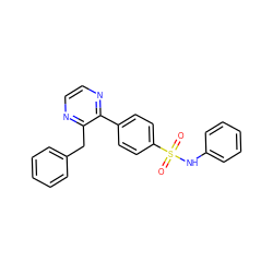 O=S(=O)(Nc1ccccc1)c1ccc(-c2nccnc2Cc2ccccc2)cc1 ZINC000299822638