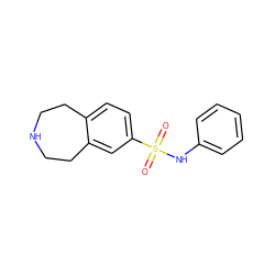 O=S(=O)(Nc1ccccc1)c1ccc2c(c1)CCNCC2 ZINC000040954086