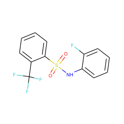 O=S(=O)(Nc1ccccc1F)c1ccccc1C(F)(F)F ZINC000006528668