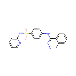 O=S(=O)(Nc1ccccn1)c1ccc(Nc2nncc3ccccc23)cc1 ZINC001772582338