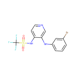 O=S(=O)(Nc1ccncc1Nc1cccc(Br)c1)C(F)(F)F ZINC000049032369