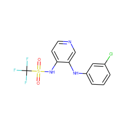 O=S(=O)(Nc1ccncc1Nc1cccc(Cl)c1)C(F)(F)F ZINC000049554550