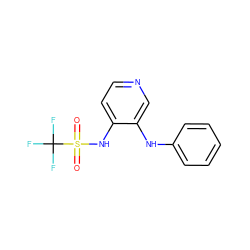 O=S(=O)(Nc1ccncc1Nc1ccccc1)C(F)(F)F ZINC000013586691