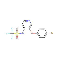 O=S(=O)(Nc1ccncc1Oc1ccc(Br)cc1)C(F)(F)F ZINC000013586686