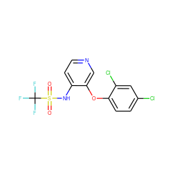 O=S(=O)(Nc1ccncc1Oc1ccc(Cl)cc1Cl)C(F)(F)F ZINC000013586688