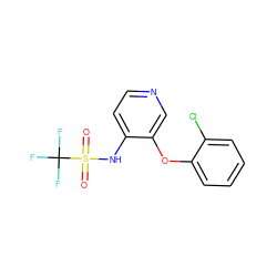 O=S(=O)(Nc1ccncc1Oc1ccccc1Cl)C(F)(F)F ZINC000013586683