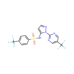 O=S(=O)(Nc1ccnn1-c1ncc(C(F)(F)F)cn1)c1ccc(C(F)(F)F)cc1 ZINC000299820763