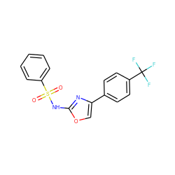 O=S(=O)(Nc1nc(-c2ccc(C(F)(F)F)cc2)co1)c1ccccc1 ZINC000028524438