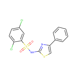 O=S(=O)(Nc1nc(-c2ccccc2)cs1)c1cc(Cl)ccc1Cl ZINC000004818005