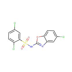 O=S(=O)(Nc1nc2cc(Cl)ccc2o1)c1cc(Cl)ccc1Cl ZINC000036241914