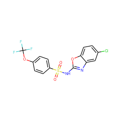 O=S(=O)(Nc1nc2cc(Cl)ccc2o1)c1ccc(OC(F)(F)F)cc1 ZINC000036241889