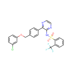 O=S(=O)(Nc1nccnc1-c1ccc(COc2cccc(Cl)c2)cc1)c1ccccc1C(F)(F)F ZINC000137238331