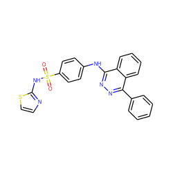 O=S(=O)(Nc1nccs1)c1ccc(Nc2nnc(-c3ccccc3)c3ccccc23)cc1 ZINC000001186758