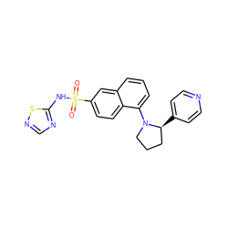 O=S(=O)(Nc1ncns1)c1ccc2c(N3CCC[C@@H]3c3ccncc3)cccc2c1 ZINC000206149494