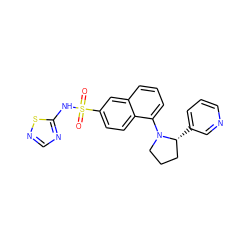 O=S(=O)(Nc1ncns1)c1ccc2c(N3CCC[C@H]3c3cccnc3)cccc2c1 ZINC000206149445