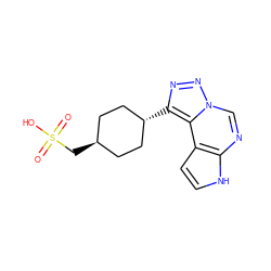 O=S(=O)(O)C[C@H]1CC[C@H](c2nnn3cnc4[nH]ccc4c23)CC1 ZINC001772612696