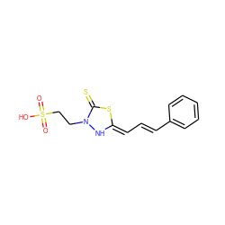 O=S(=O)(O)CCN1N/C(=C/C=C/c2ccccc2)SC1=S ZINC000045246015