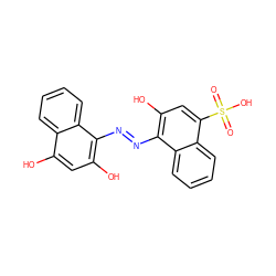 O=S(=O)(O)c1cc(O)c(/N=N/c2c(O)cc(O)c3ccccc23)c2ccccc12 ZINC000013864566