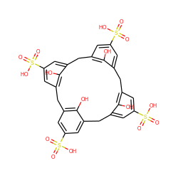 O=S(=O)(O)c1cc2c(O)c(c1)Cc1cc(S(=O)(=O)O)cc(c1O)Cc1cc(S(=O)(=O)O)cc(c1O)Cc1cc(S(=O)(=O)O)cc(c1O)C2 ZINC000095537394