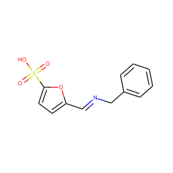 O=S(=O)(O)c1ccc(/C=N/Cc2ccccc2)o1 ZINC000042921446