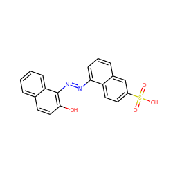 O=S(=O)(O)c1ccc2c(/N=N/c3c(O)ccc4ccccc34)cccc2c1 ZINC000003954010