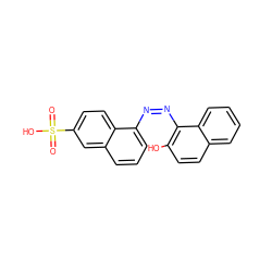 O=S(=O)(O)c1ccc2c(/N=N\c3c(O)ccc4ccccc34)cccc2c1 ZINC000095544266