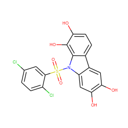 O=S(=O)(c1cc(Cl)ccc1Cl)n1c2cc(O)c(O)cc2c2ccc(O)c(O)c21 ZINC000013737771