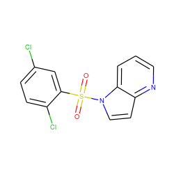 O=S(=O)(c1cc(Cl)ccc1Cl)n1ccc2ncccc21 ZINC000043010628