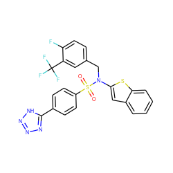 O=S(=O)(c1ccc(-c2nnn[nH]2)cc1)N(Cc1ccc(F)c(C(F)(F)F)c1)c1cc2ccccc2s1 ZINC000115231975