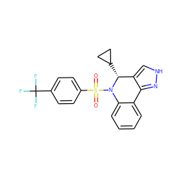 O=S(=O)(c1ccc(C(F)(F)F)cc1)N1c2ccccc2-c2n[nH]cc2[C@H]1C1CC1 ZINC000045318724