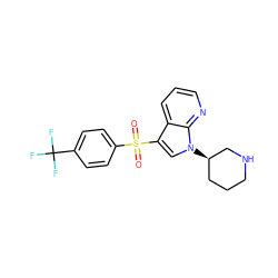 O=S(=O)(c1ccc(C(F)(F)F)cc1)c1cn([C@@H]2CCCNC2)c2ncccc12 ZINC000028862341