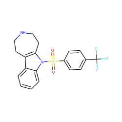 O=S(=O)(c1ccc(C(F)(F)F)cc1)n1c2c(c3ccccc31)CCNCC2 ZINC000040413865