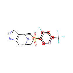 O=S(=O)(c1ccc(C(F)(F)F)nc1)N1[C@H]2Cc3[nH]ncc3[C@H]1C[C@H](c1ccccc1F)C2 ZINC000102070931