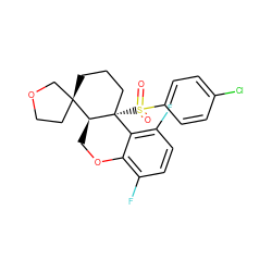 O=S(=O)(c1ccc(Cl)cc1)[C@@]12CCC[C@]3(CCOC3)[C@@H]1COc1c(F)ccc(F)c12 ZINC000209454664