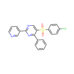 O=S(=O)(c1ccc(Cl)cc1)c1cnc(-c2cccnc2)nc1-c1ccccc1 ZINC000001402975